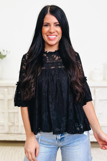 Enough Said Floral Lace Top - 2 Colors!