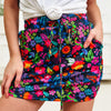 Fiesta Time Floral Skort - Black