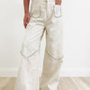 Rodeo Queen By POL - Rhinestone Wide Leg Jeans - Cream