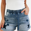 Straight Shooter By Risen - Star Denim Shorts - Medium