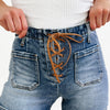 Lace 'Em Up By Risen - Denim Shorts - Medium
