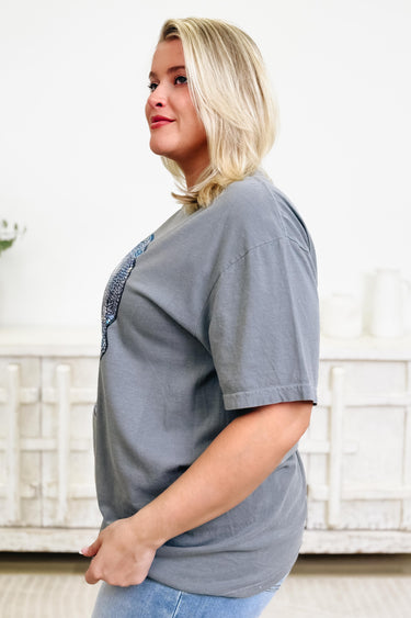 Skully Rhinestone Graphic Tee