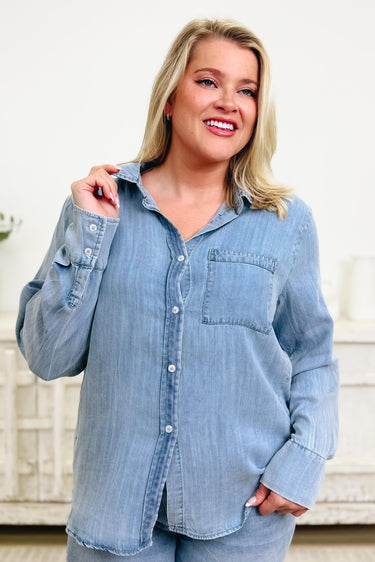 Right Place Right Time Button Down Top - 2 Colors!