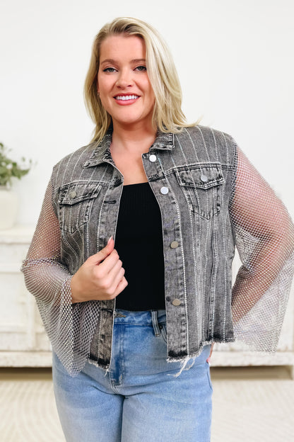 Keep It Meshin' Stone Sleeve Jacket - 4 Colors!