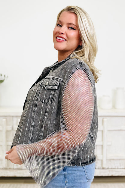 Keep It Meshin' Stone Sleeve Jacket - 4 Colors!