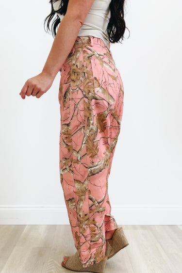 Huntin' Honey Wide Leg Pants - Pink Tree Camo