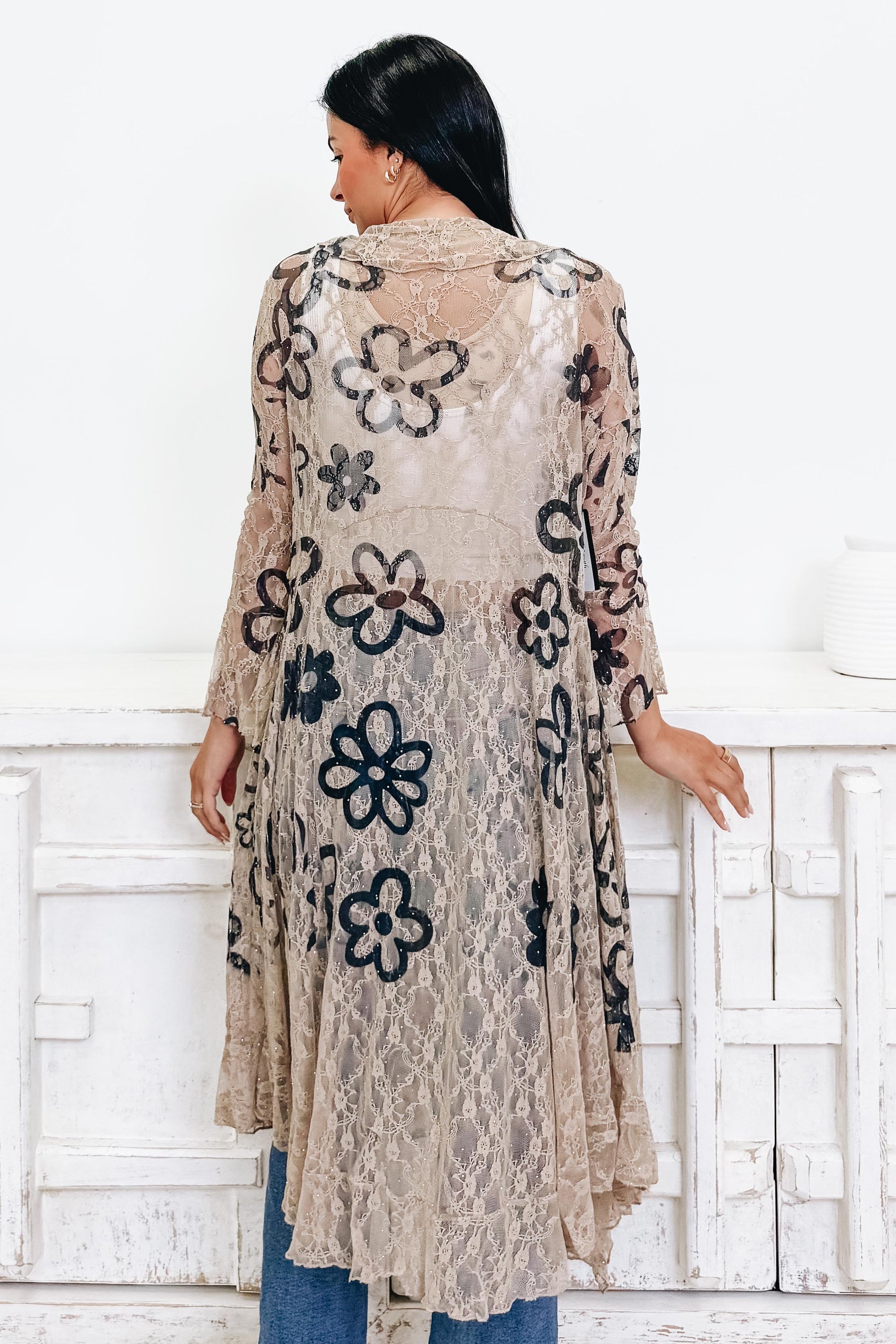 Doodle Me Daisies Duster Cardigan