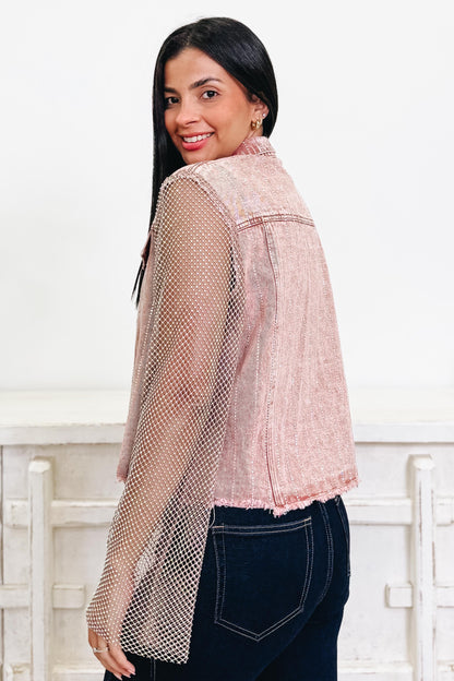 Keep It Meshin' Stone Sleeve Jacket - 4 Colors!
