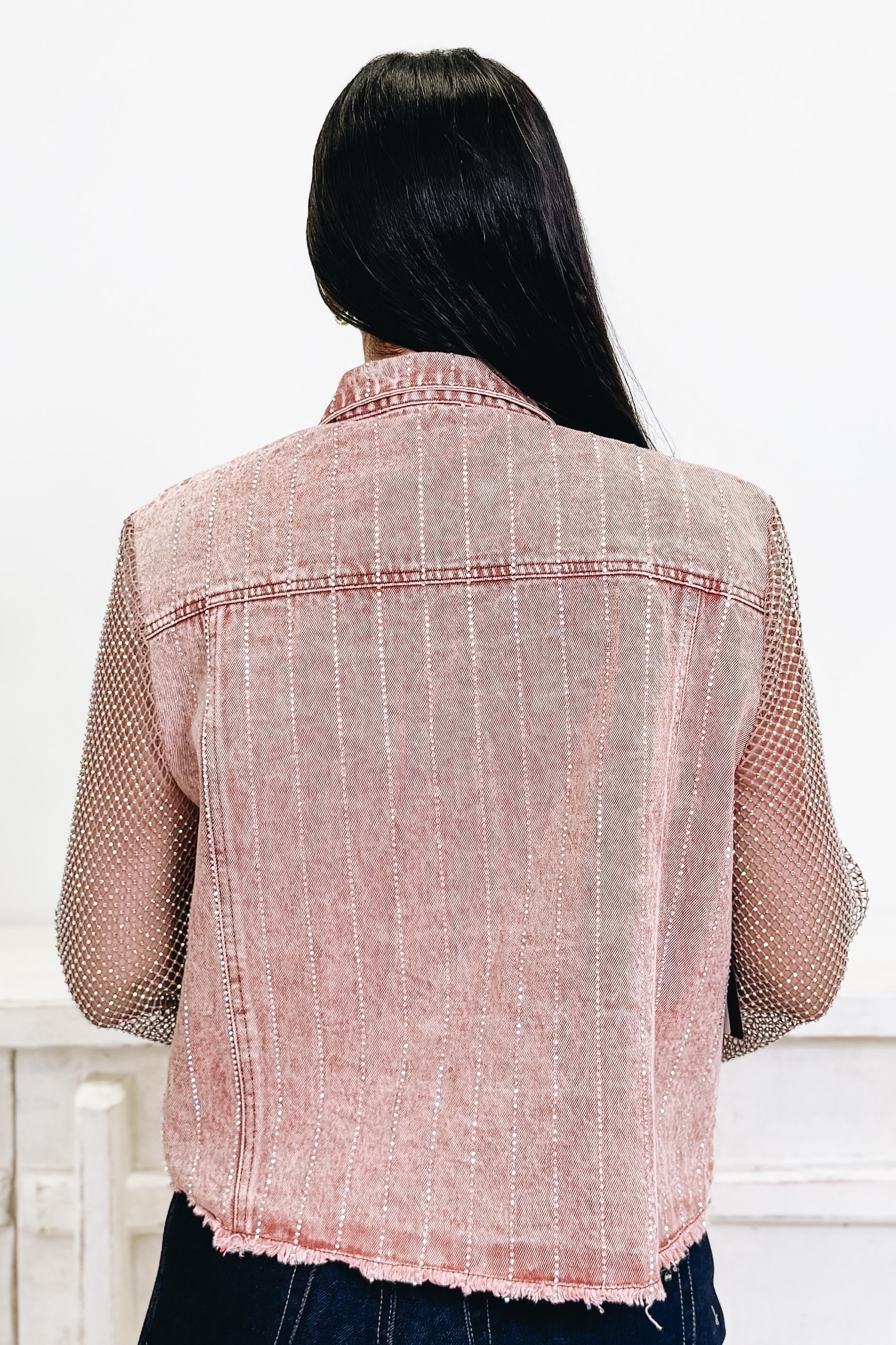 Keep It Meshin' Stone Sleeve Jacket - 4 Colors!