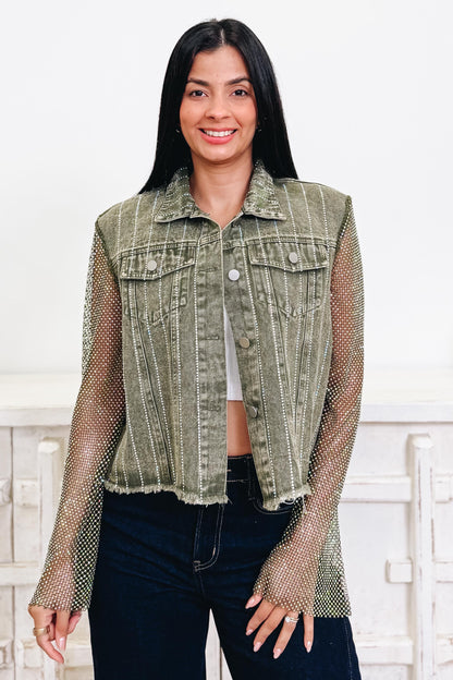 Keep It Meshin' Stone Sleeve Jacket - 4 Colors!