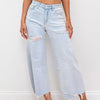 The Baylor By Mica - Wide Leg Distressed Jeans
