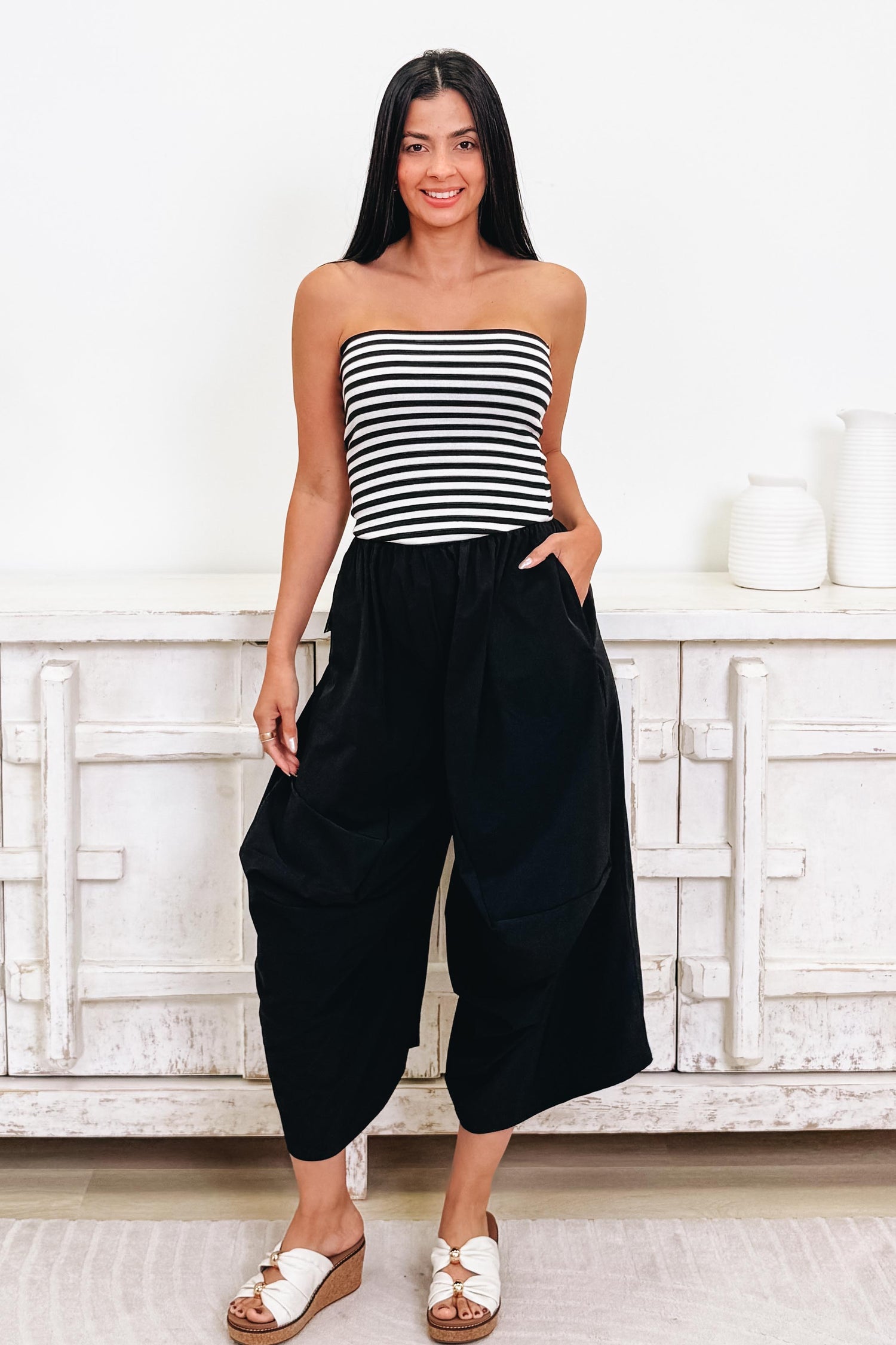 You Made It Strapless Jumpsuit - 2 Colors!