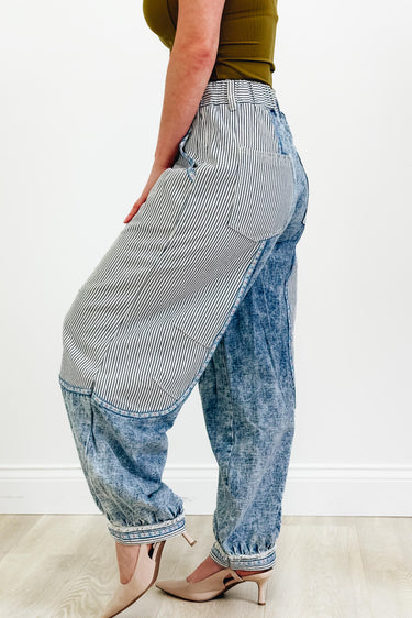Dream Chaser Floral Pants - Denim