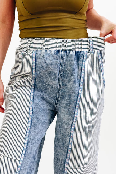 Dream Chaser Floral Pants - Denim