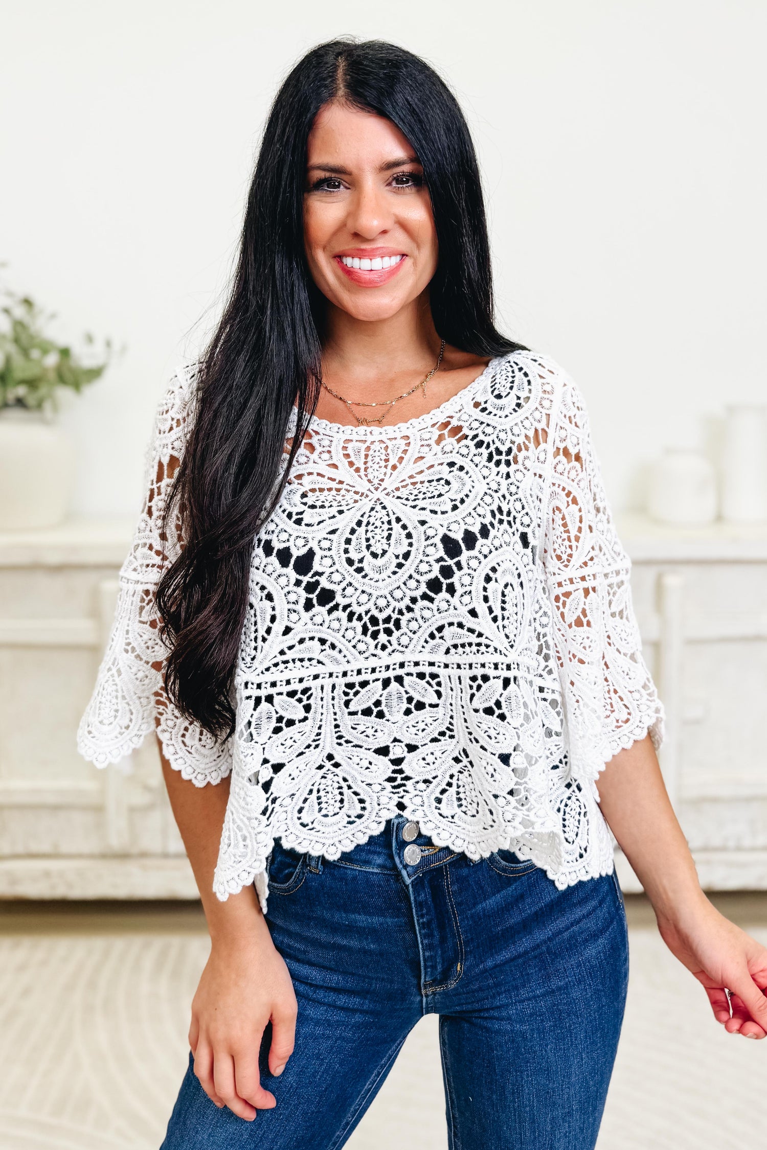 Sweetheart In Spring Crochet Top - 2 Colors!