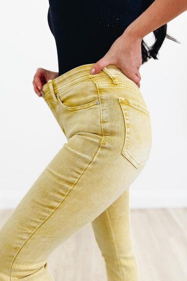 Buttercup Babe By Saige Denim - Flare Capri Jeans