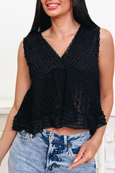 Somethin' To It Laced Top - 4 Colors!