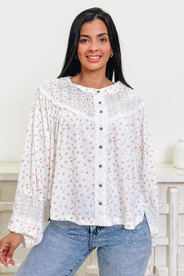 Here To Pray Floral Top - 2 Colors!