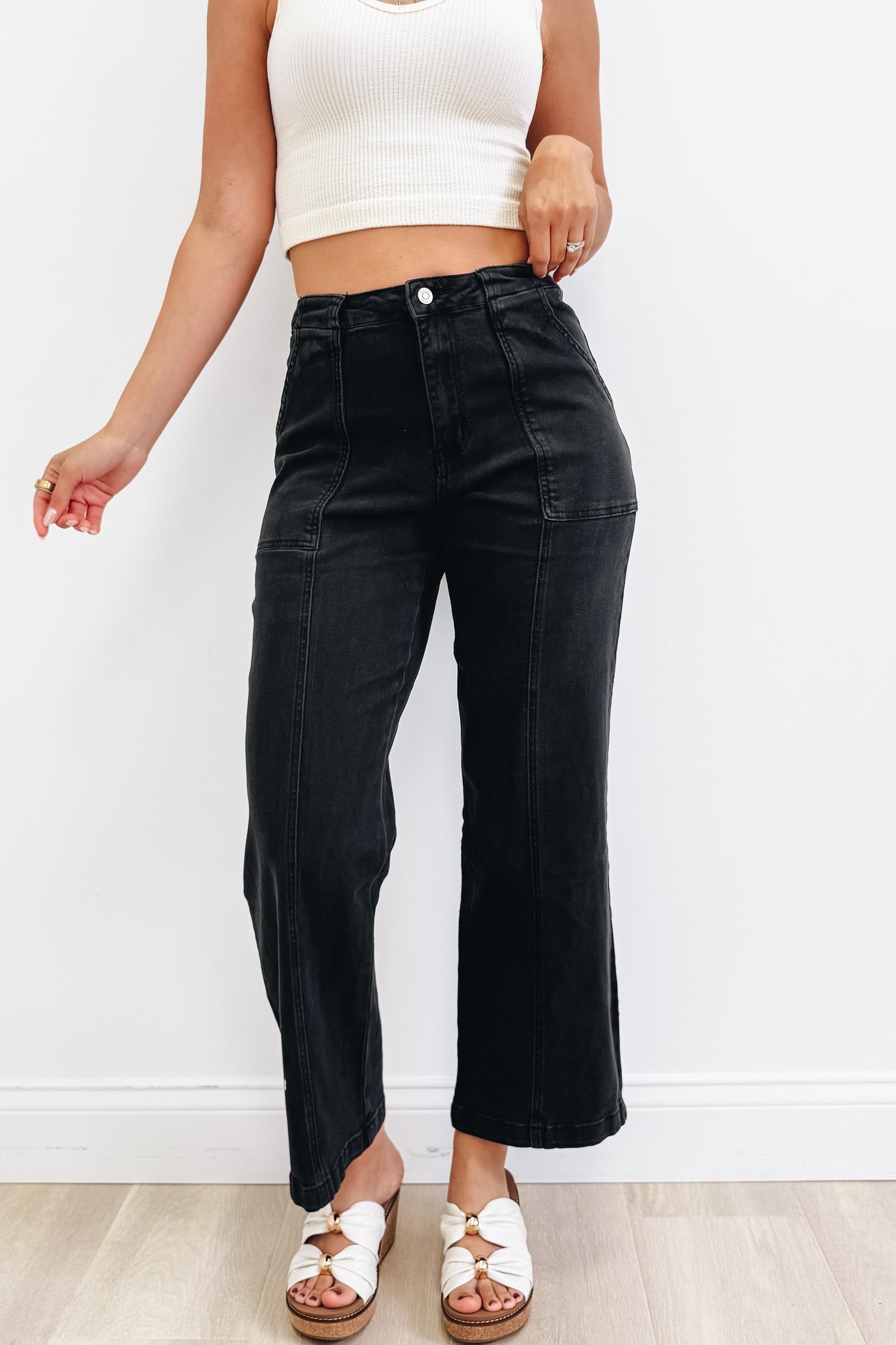 Power Move By Zenana - Straight Leg Utility Pants - 4 Colors!