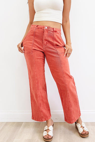 Power Move By Zenana - Straight Leg Utility Pants - 4 Colors!