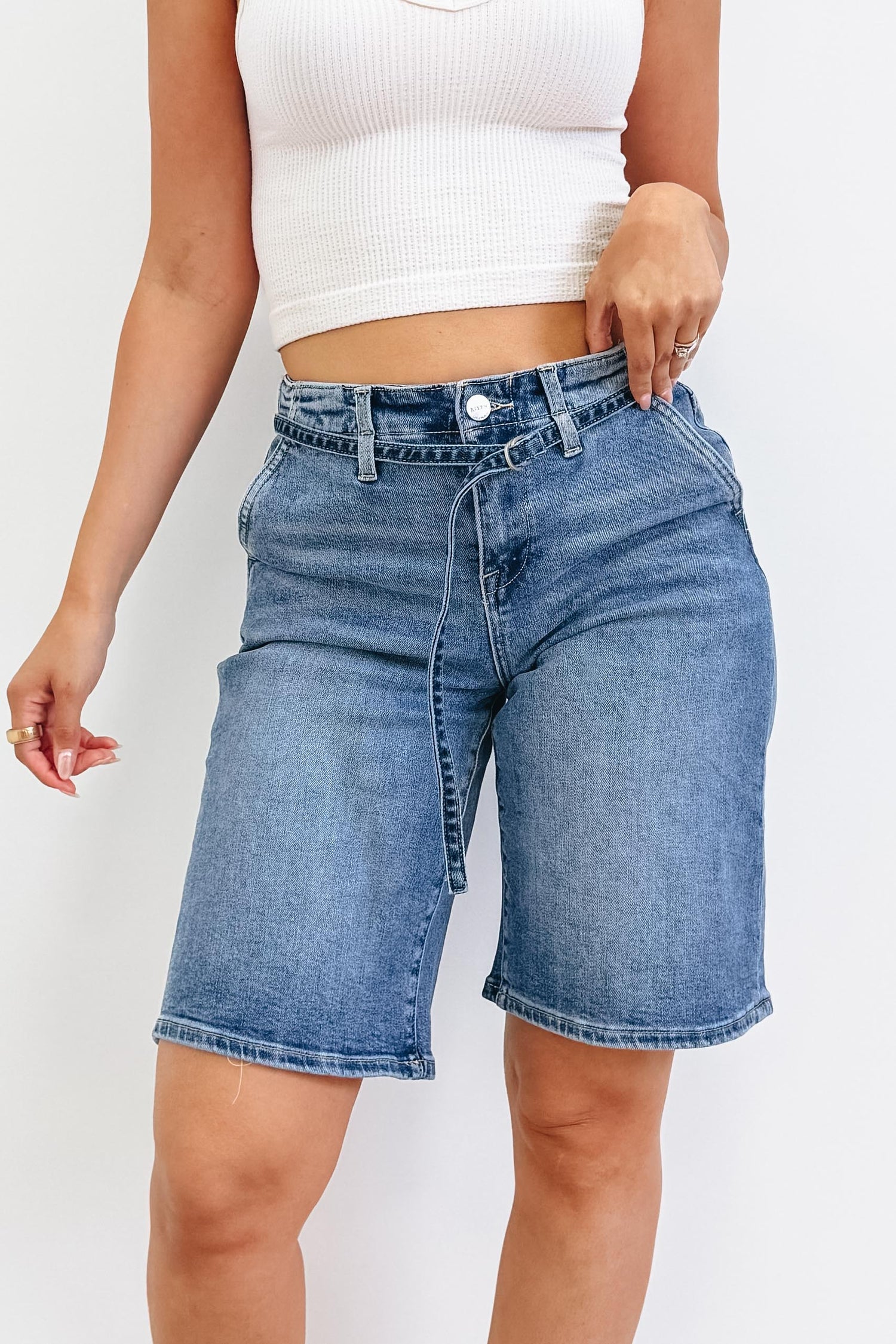 All Sport By Risen - Denim Jorts - Medium