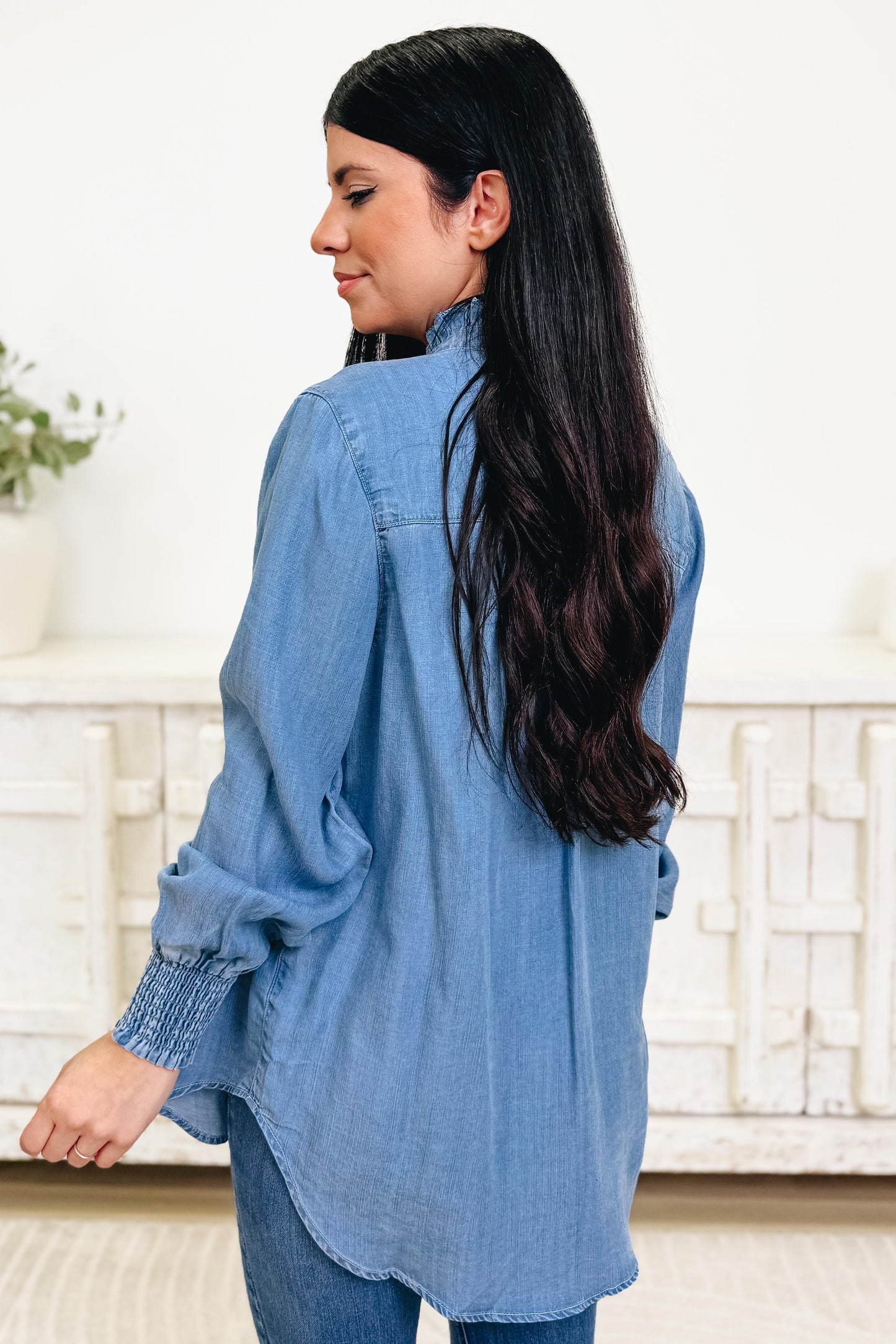 Sweet Blue Skies Chambray Top
