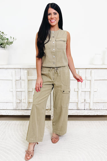The Same Page Pants - Dark Tan