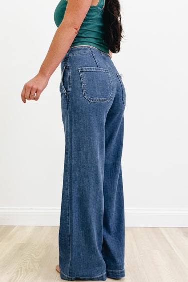 Back To Business By Risen - Slouchy Wide Leg Jeans