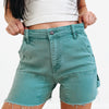 Get To Work By Mica - Carpenter Shorts - Teal Green