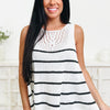 Take Flight Crochet Stripe Tank Top
