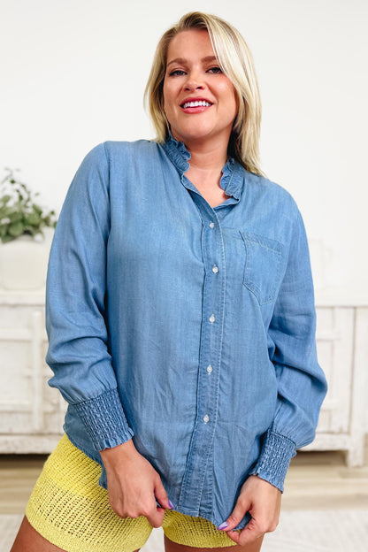 Sweet Blue Skies Chambray Top