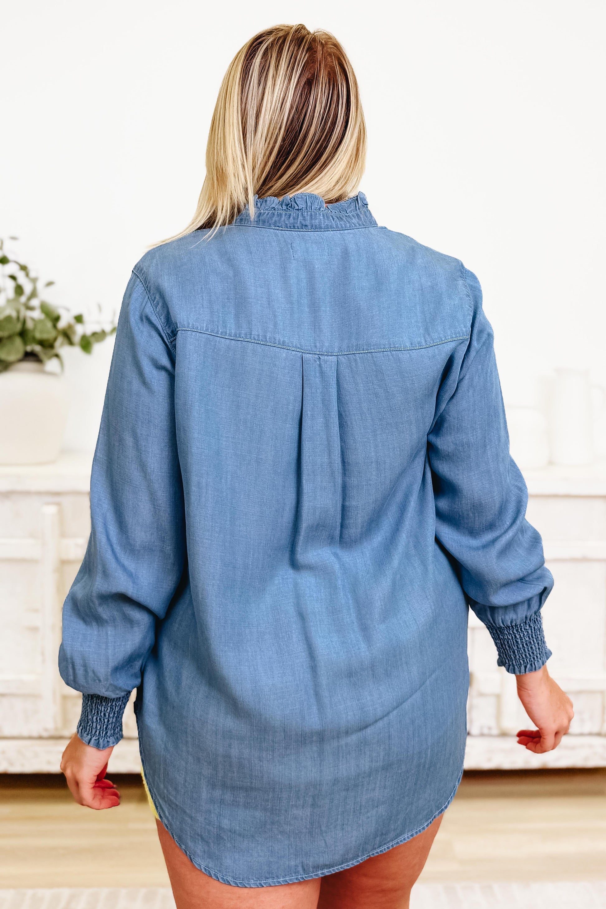 Sweet Blue Skies Chambray Top
