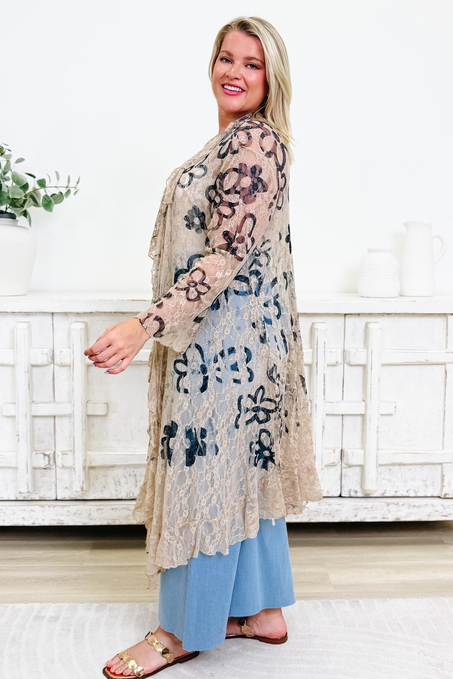 Doodle Me Daisies Duster Cardigan