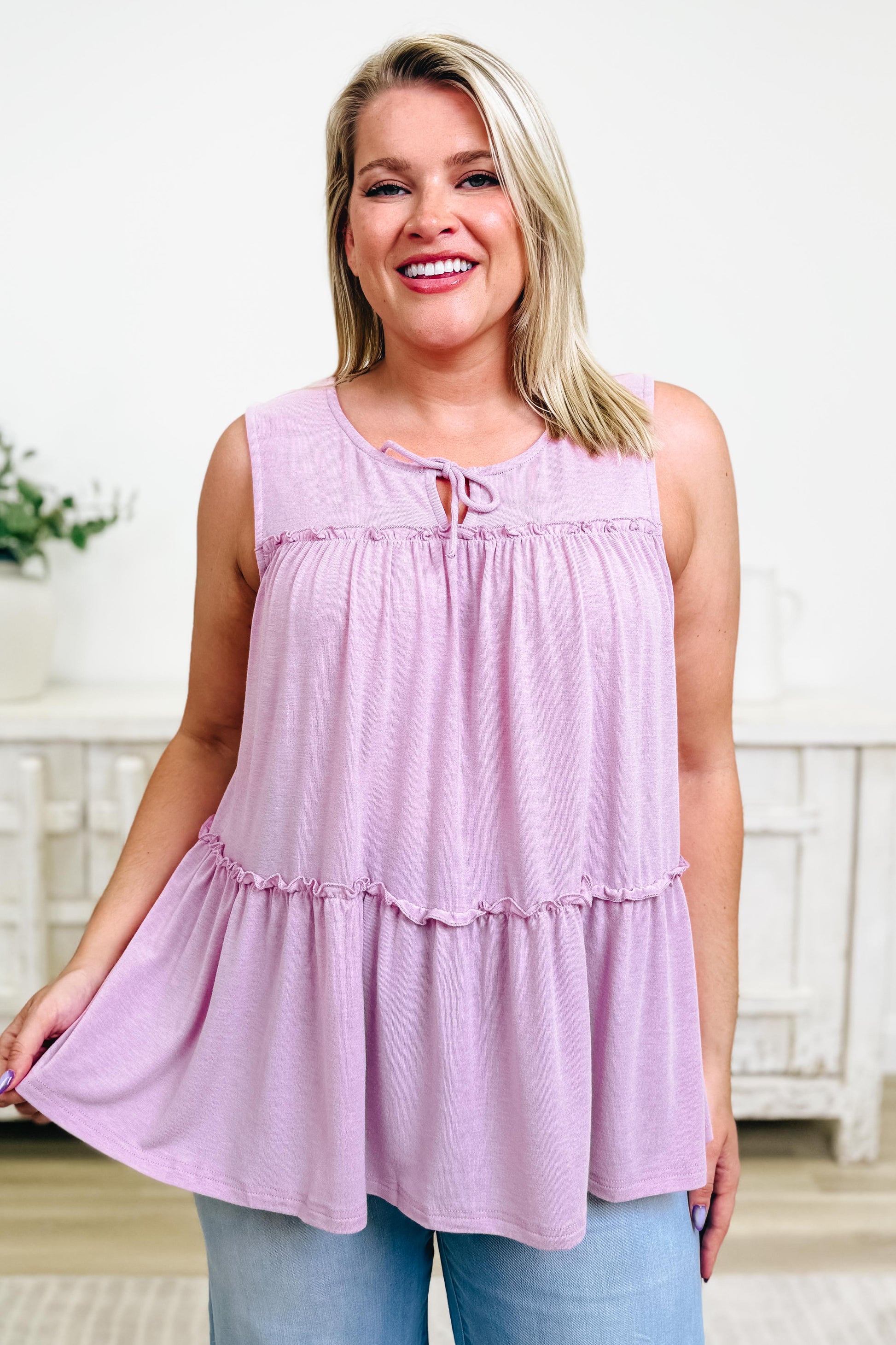 Just Right Tiered Tank Top - 2 Colors!