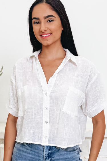 Soft Aura Button Down Top - 3 Colors!