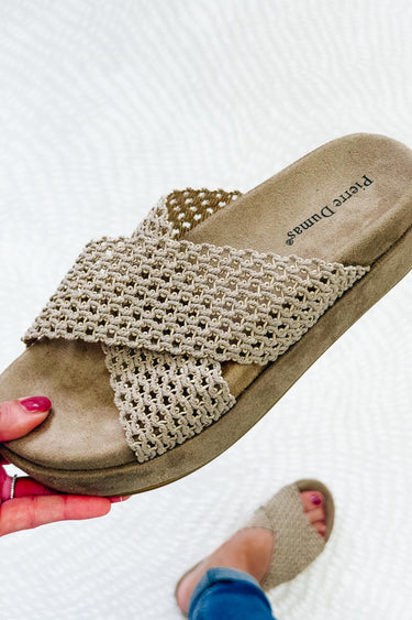 Kind Woven Platform Sandals - Taupe
