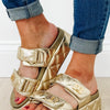 Vintage Havana Onya Platform Sandals - Gold