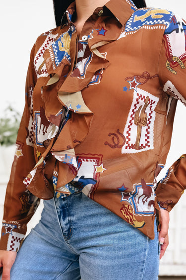 Starlight Cowgirl Ruffle Blouse
