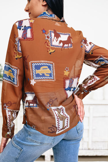 Starlight Cowgirl Ruffle Blouse