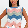Sunset Waves Knit Tank