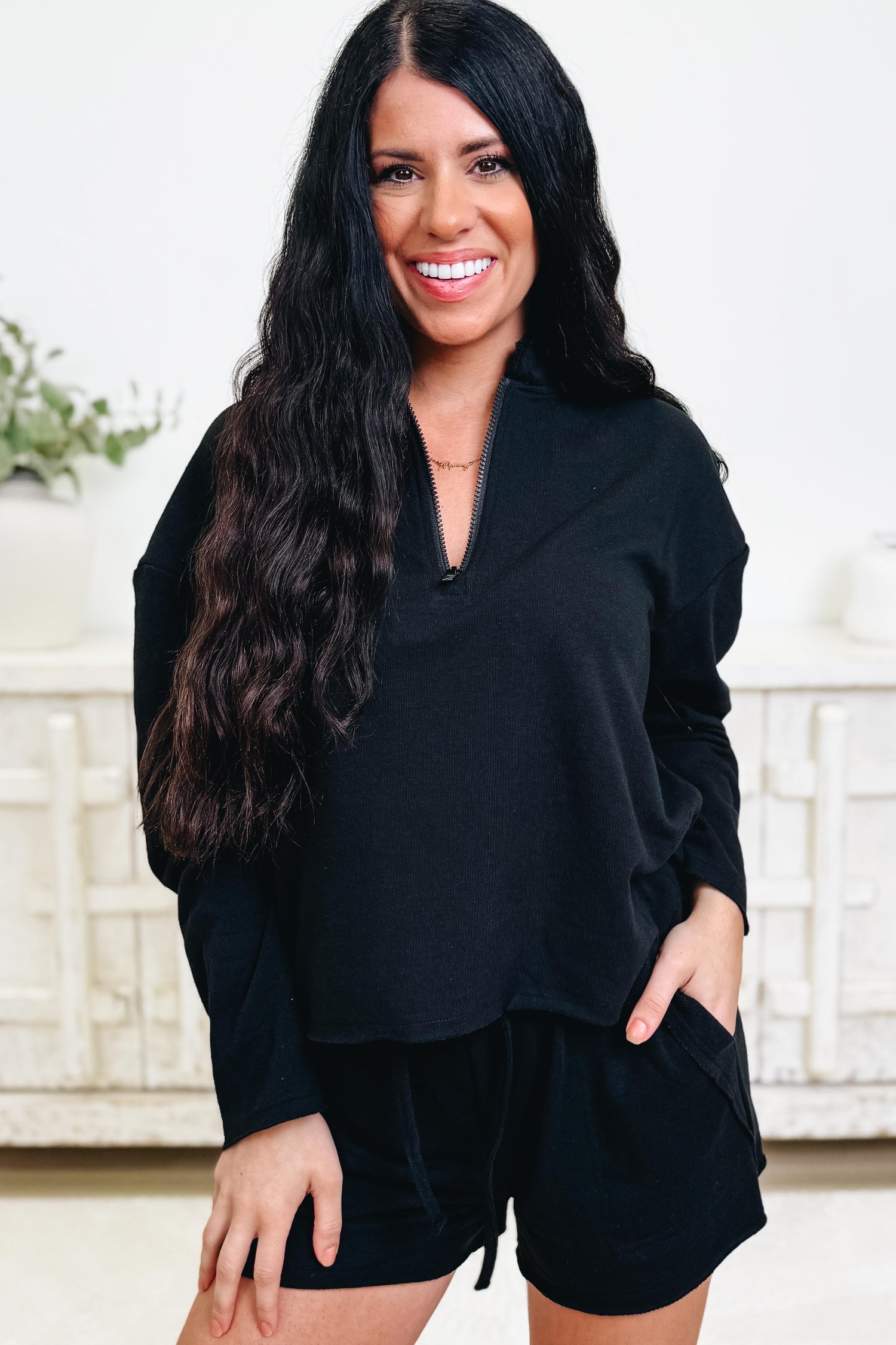 Offset Half Zip Set - 2 Colors!