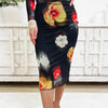Spring Is In The Air Mesh Skirt - Black Red