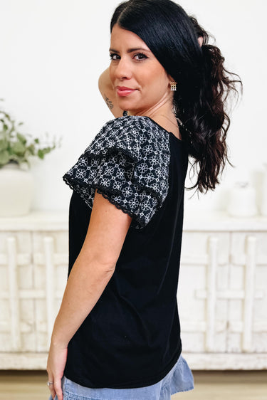 Heart On Her Sleeves Top - 2 Colors!