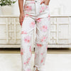 Art Of Romance By Anniewear - Floral Barrel Leg Jeans - Ivory
