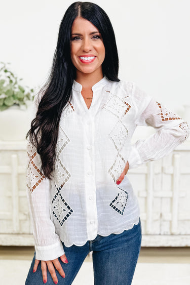 Let The Light In Button Down Top - 2 Colors!