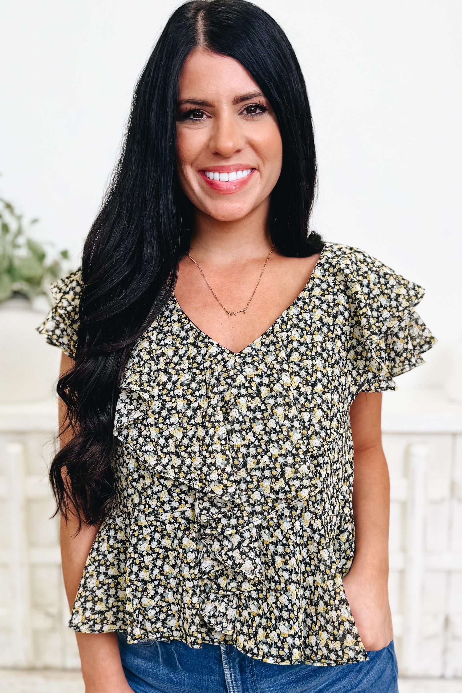 Sweet Magnolia Floral Top - 2 Colors!