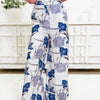 Sweet Like Honey Wide Leg Floral Pants - Blue