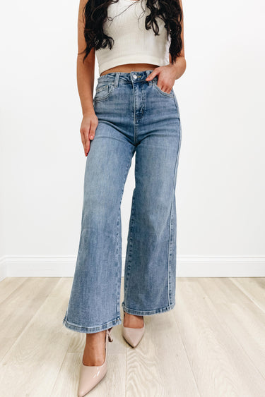 Let's Ride Wide Leg Jeans with Side Piping Detail - 3 Colors!