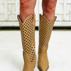 Deana Cut Out Western Boots - Camel