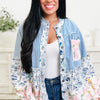 Free Spirit Floral Shacket - Denim